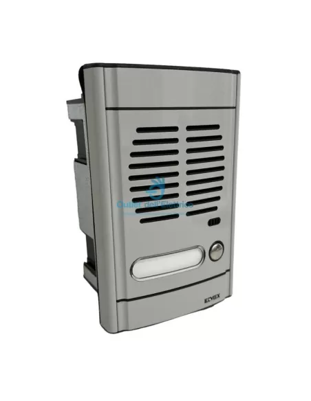 Panneau de boutons d'interphone Vimar 8911 pour maison individuelle, gris clair, avec boîtier et cadre, sans module électronique